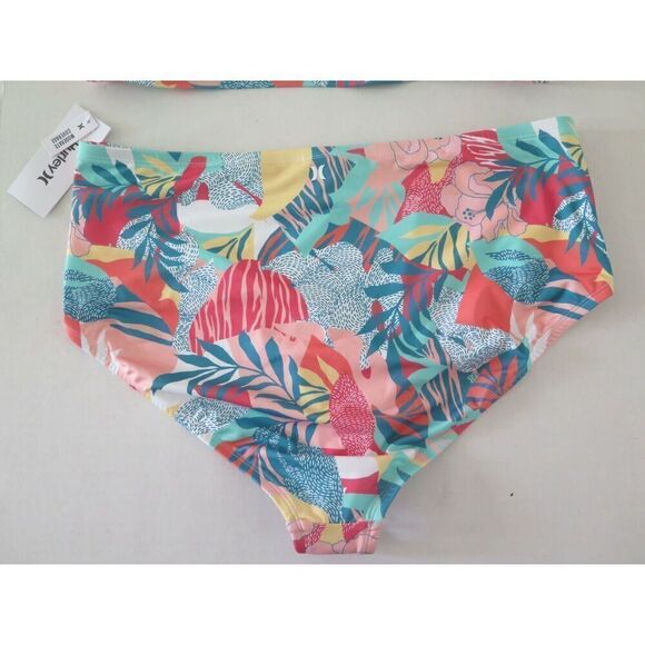 Hurley HRXP22038 Women's Sz 2XL Tropical Design 2-Piece High Waisted Bikini Set - Picture 5 of 7